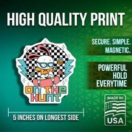 Easter Bunny Magnets - Cute Bunny Magnet - Holiday Themed Magnet - Skateboard Bunny - 2 Pack - Made in USA - PLDFMAG4476