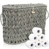 Pumtus Toilet Paper Storage Basket, Handwoven Toilet Paper Holder with