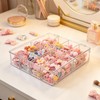 KKONHII Hair Accessories Organizer with Lid Clear Hair Tie Organizer