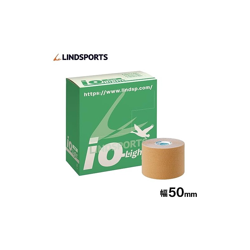 LINDSPORTS ライトイオテーププラス キネシオロジーテープ テーピング 幅50mm×5.0m 1箱6本入 (1)