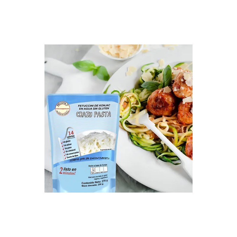 Fetuccini De Konjac (6 Piezas) Keto | Sin Gluten |