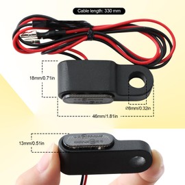 Pack of 2 Mini Motorcycle LED Indicators 12 V E24 E-Approved, Aluminium Micro Indicator with 3 LEDs, IP67 Waterproof, Compact Indicator with E Number, Universal Indicator Motorcycle 12 V