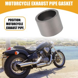Partuto 1 Pc 38mm ID Universal Motorcycle Exhaust Pipe Gasket - Gray Graphite
