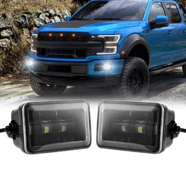 WEZEMLIGHT LED Fog Lights Compatible With 2015-2020 Ford F150 F-150 2017-2018 Super Duty Fog Light Bumper Driving Lamp Set Assembly Kit
