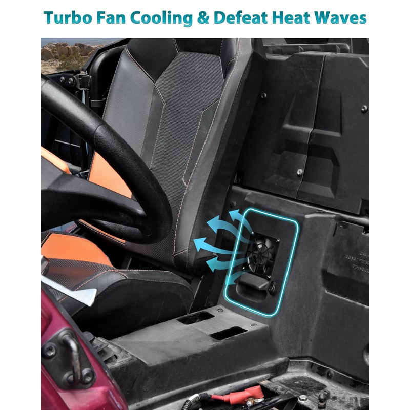 POKIAUTO Engine Access Panel with Fan Assembly for 2014-2023 Polaris