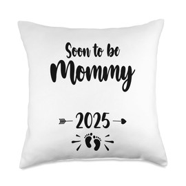 Mommy Soon To Be Mom 2025 Mother Pregnant Kids Mothers Day Throw Pillow