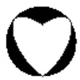 Mini Round Premium Block Stamp, Heart | STM-760.14