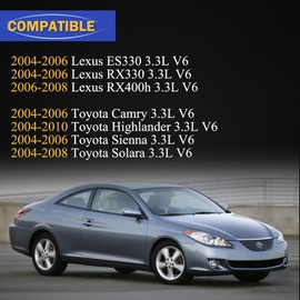 UF506 Ignition Coil & 4504 Double Iridium Spark Plug for Toyota 04-06 Camry Sienna,04-10 Highlander,04-08 Solara/LEXUS 04-06 ES330,RX330,06-08 RX400h 3.3L V6 Replaces# 5C1442 UF430 90919-02246