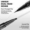 Eyebrow Pencil Waterproof Eyebrow Pencil 2-in-1 Dual-Ended Eyebrow Pencil (Black)