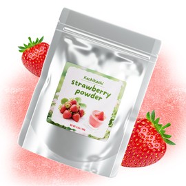 Freeze Dried Strawberries Powder - 3.52oz | 100g, No Sugar Added | Single Ingredient | Natural Fruit Powder | Family Pack, Strawberry Seasoning for Baking, Drinks, Smoothies