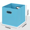 HEAYEEG Black Foldable Storage Cubes Bins , Fabric Storage Box