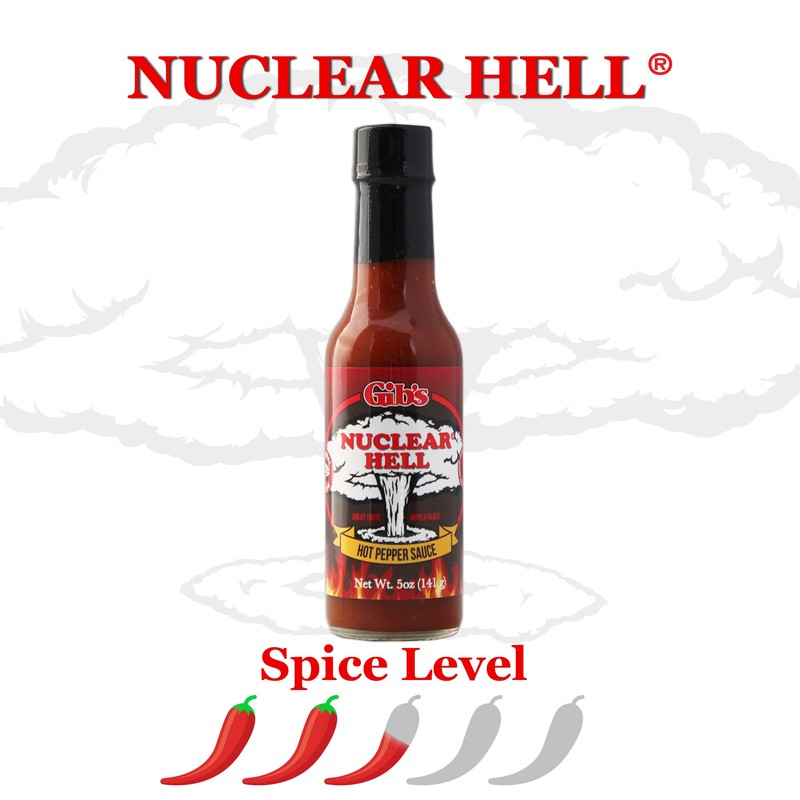NUCLEAR HELL HOT PEPPER SAUCE| Made with Jalapeno Peppers| Crafted