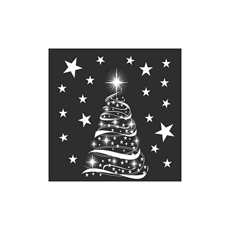 Star Tree with Stars Window Cling Stickers - Seasonal Christmas
