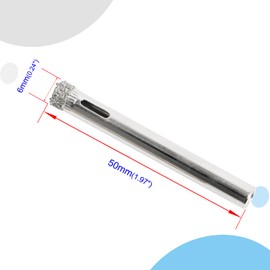 Aopin Diamond Drill Bits Core Drill Bits Hole Saw Kit 6mm(1/4inch) for Glass, Ceramics, Porcelain, Marble, Carbon Steel, 12Pcs