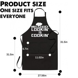 DHQH Funny Kitchen Apron for Women, Baking Cooking BBQ Chef Apron with 2 Pockets, Birthday Mothers Day Housewarming Gifts Ideas for Wife Mom Grandma