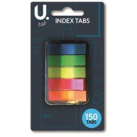 Martello U. Sticky Notes Neon Colour Page Marker Index Tabs - Pack of 150