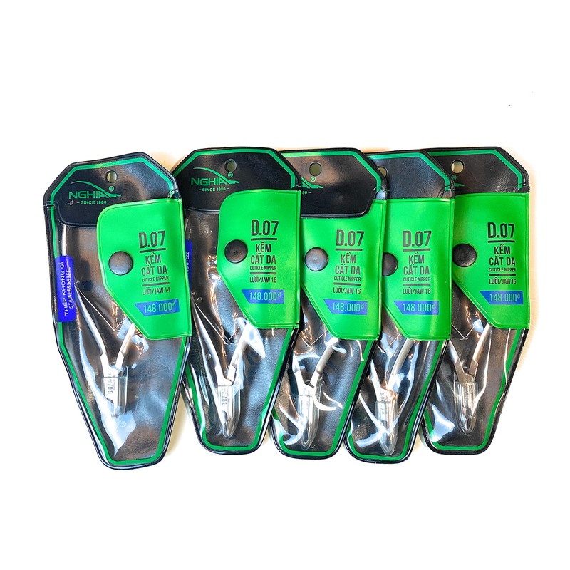 5 pack Nghia Stainless Steel Cuticle Nipper C-07 (Previously D-07)