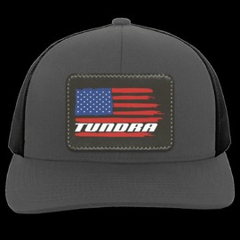 Tundra American Flag USA Trucker Snap Back Hat Navy/Rectangle