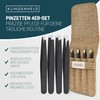 KLINGENHELD® Precise Tweezers Set with Hand-Cut Tips - Perfect for