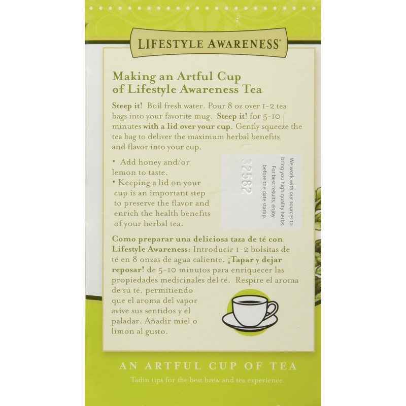 Lifestyle Awareness Organic Peppermint Tea, Caffeine Free, 20 Tea Bags