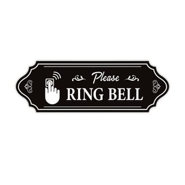 Please Ring Doorbell Sign Sticker，Self-Adhesive Waterproof Please Ring Bell Outdoor Sign for Home Business Offices