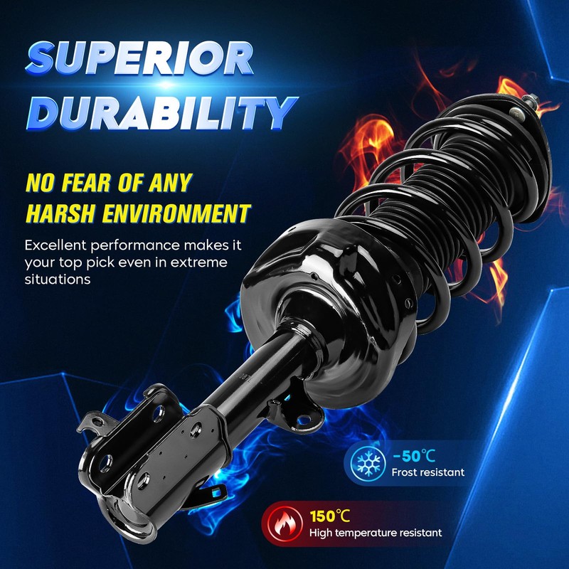 Front Strut Shock Assembly w/Coil Spring Compatible with Honda Odyssey