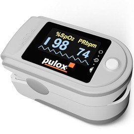Pulox PO-200 Solo Pulse Oximeter Grey for Measuring SpO2, Pulse and PI | With precision indicator for reliable control of oxygen saturation, heart rate and perfusion index