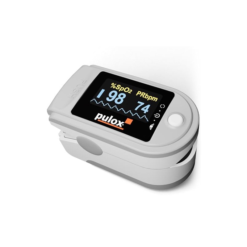Pulox PO-200 Solo Pulse Oximeter Grey for Measuring SpO2, Pulse