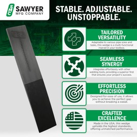 8.75" Welding Wedge for Pipe Fitting and Metalwork – Precision Hardened Steel Gap Adjustment for Pipefitter Tools, TIG, Ironworker, Gutter Wedges, Pipe Fitting Tools, Metal Spacers – Large by Sawyer