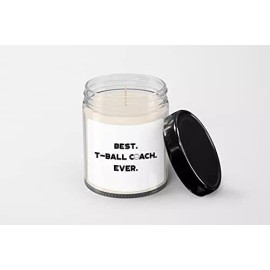 SpreadPassion Best T-Ball Coach Ever Candle - Soy Wax Candle - Hand Poured Candle