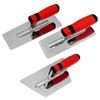 3 Pack Plaster Finishing Trowel Set, Polished Stainless Steel Paint