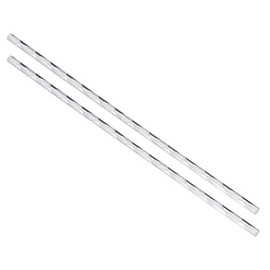 sourcing map Acrylic Round Rod,1/4 Diameter 10 inch Length,Spiral White Line,Solid Plastic PMMA Bar Stick 2pcs