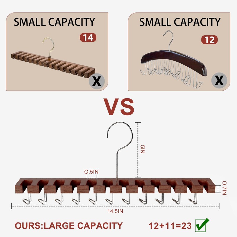 Cuipingoo Belt Hanger for Closet Max 42 Belts, 12+11 Storage