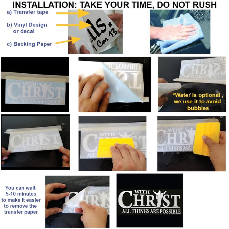 Jeyfel Decals: Car Decals. with Christ All Things are Possible.