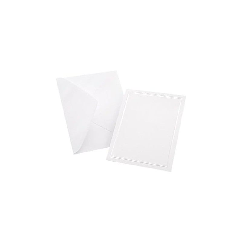 Gartner Studios Blank Cards, White 50 Count