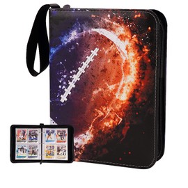 Card Binder Compatible with Football Card, Trading Card, for MTG and Other TCG, Fits 400 Cards with 50 Removable Pages, Card Holder Collector for Standard Size Card