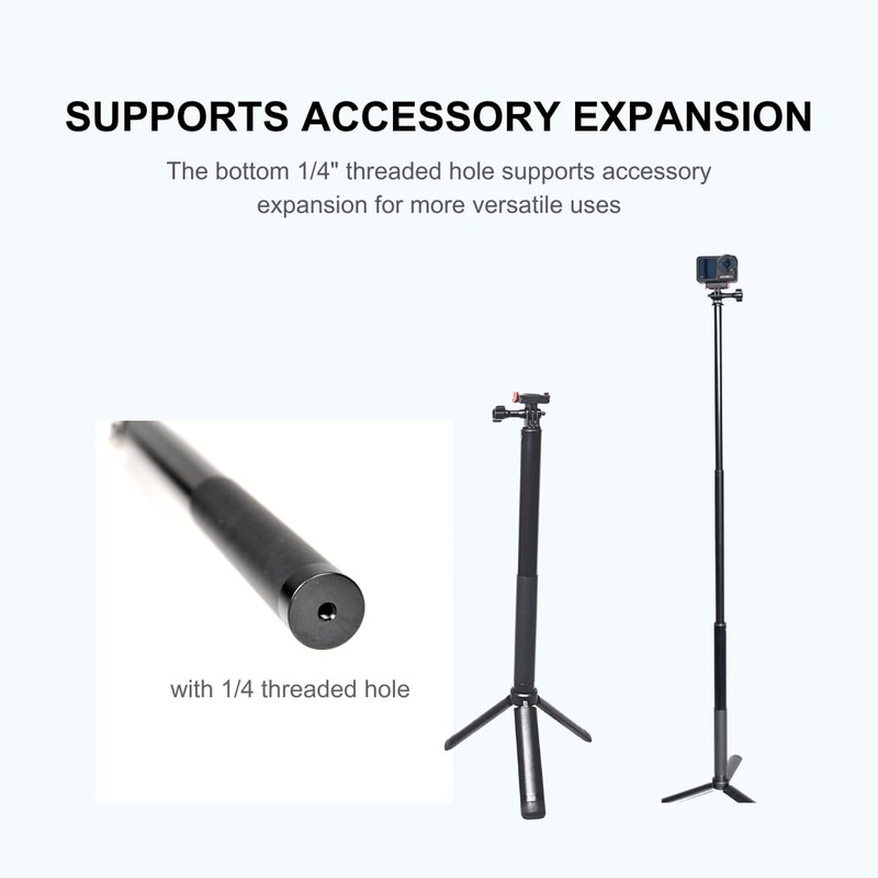 Fotoleey Telescopic Extension Pole for DJI Osmo Action 5 Pro