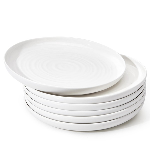 Sweese Dessert Plates, 7.8 Inch Porcelain Round Salad Plates Set
