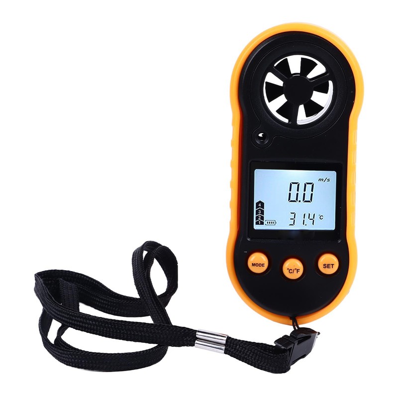 Digital Anemometer LCD Screen Handheld Wind Speed Meter Wind Temperature