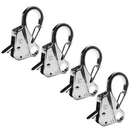 Sebnux Stainless Steel Boat Fender Clip Boat Fender Quick Release Clip Boat Bumper for Docking Ideal for Boat Docking (Silver 4 Pack)