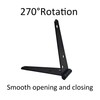 AUXBC 6Pcs 4-Inch Heavy Duty Iron Strap Hinges, Matte Black