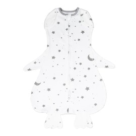 Beberoad Love Baby Swaddles, Wearable Blankets, Made of Cotton, with 2-Way Zipper & Silent Velcro, Easy Swaddling & Breathable Suitable for Baby 3-6 Months (Stars)