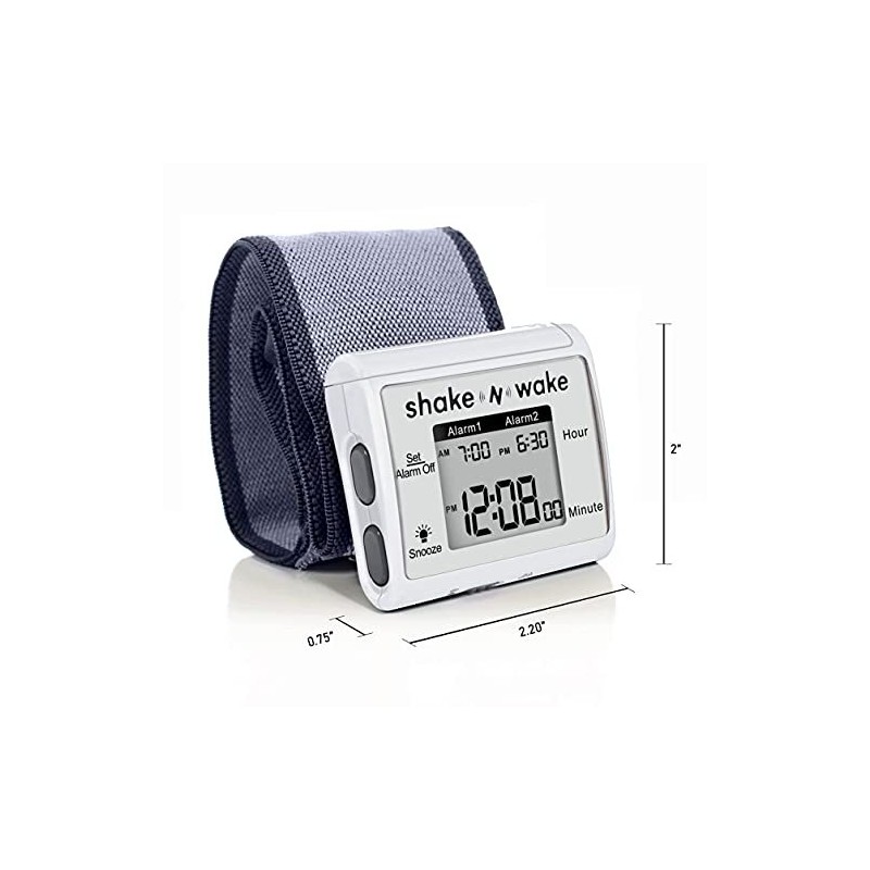 Tech Tools Silent Vibrating Alarm Clock Wearable Dual Alarm Easy