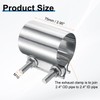 sourcing map 2pcs Exhaust Clamp 2.36" Stainless Steel Lap Joint