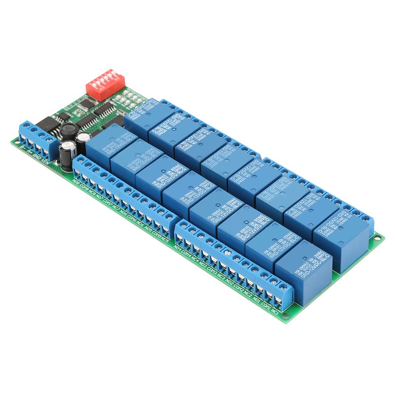 DC 12V 16 Channel MODBUS RTU RS485 Relay Module Board