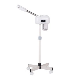 Professional Facial Steamer for Clean Skin, LCD Display, Facial Steamer for Esthetician, Use at Home & Salon, Spa with Hot Mist, Timer Function, Adjustable Height & Rolling Wheels