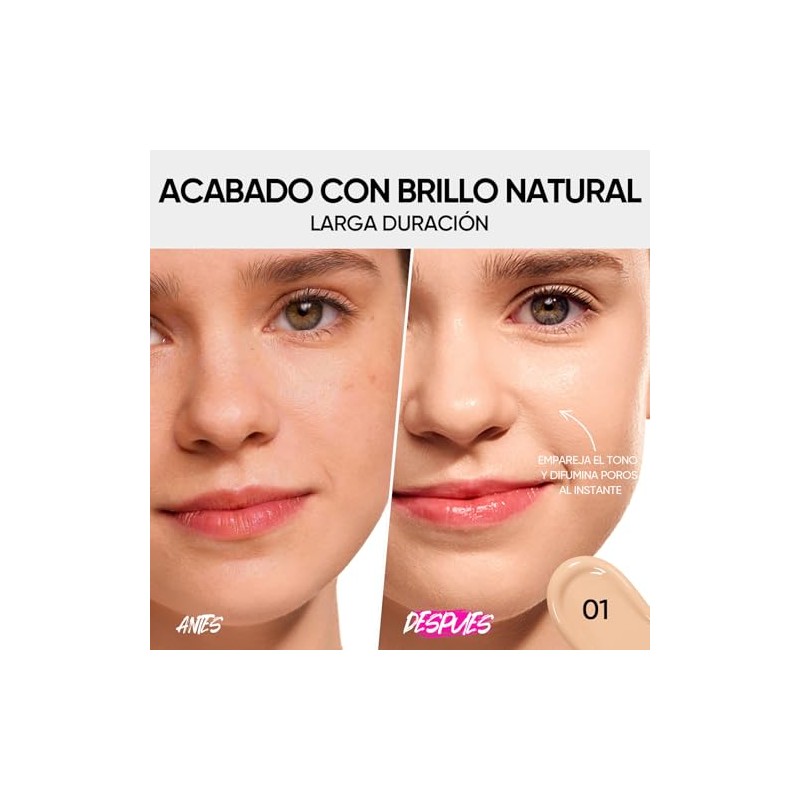 SKINTIFIC Base de Maquillaje Cushion de Alta Cobertura y Acabado