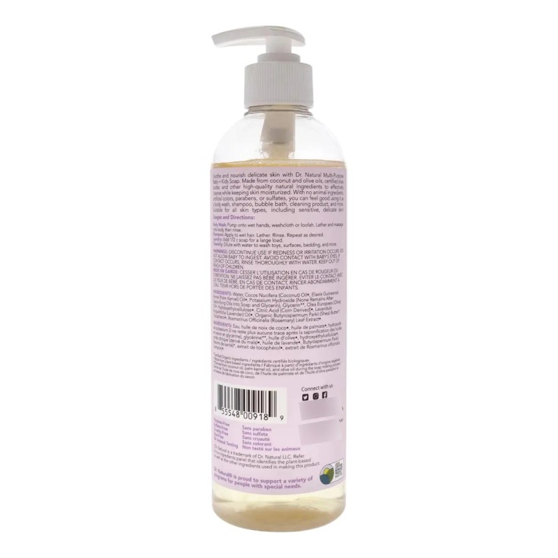 Dr. Natural Shampoo Y Jabón Líquido Natural Bebé Y Niños