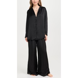 FP Movement Women's Dreamy Days Solid PJ Set, Washed Black, M