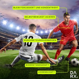 DARX® - Innovative Shin Pads Set - Lightweight Shin Pads I Special Protector Holder I Grip Socks - Perfect Hold without Tape or Velcro for Children - Teenagers - Adults - L/Neon Green